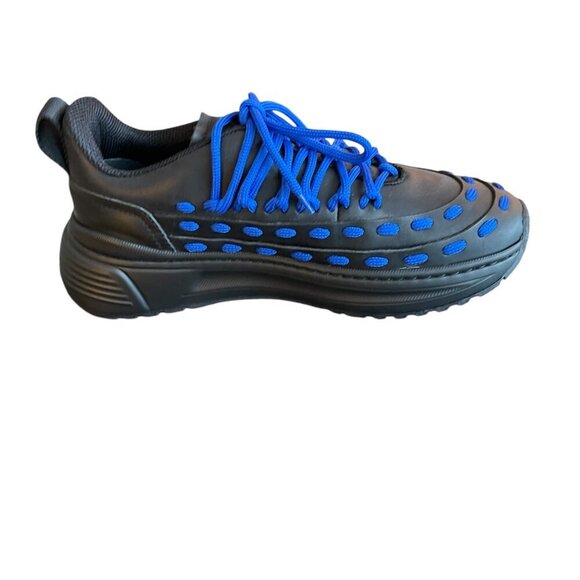 Bottega Veneta Mens Leather Black/Blue Speedster Sneakers 578305, 40.5, 42 - Picture 11 of 14